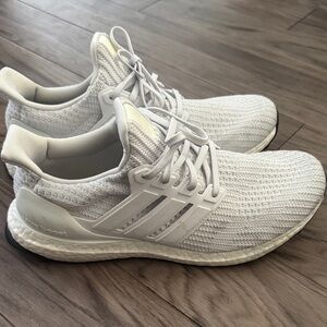 adidas White Knit Running Sneakers